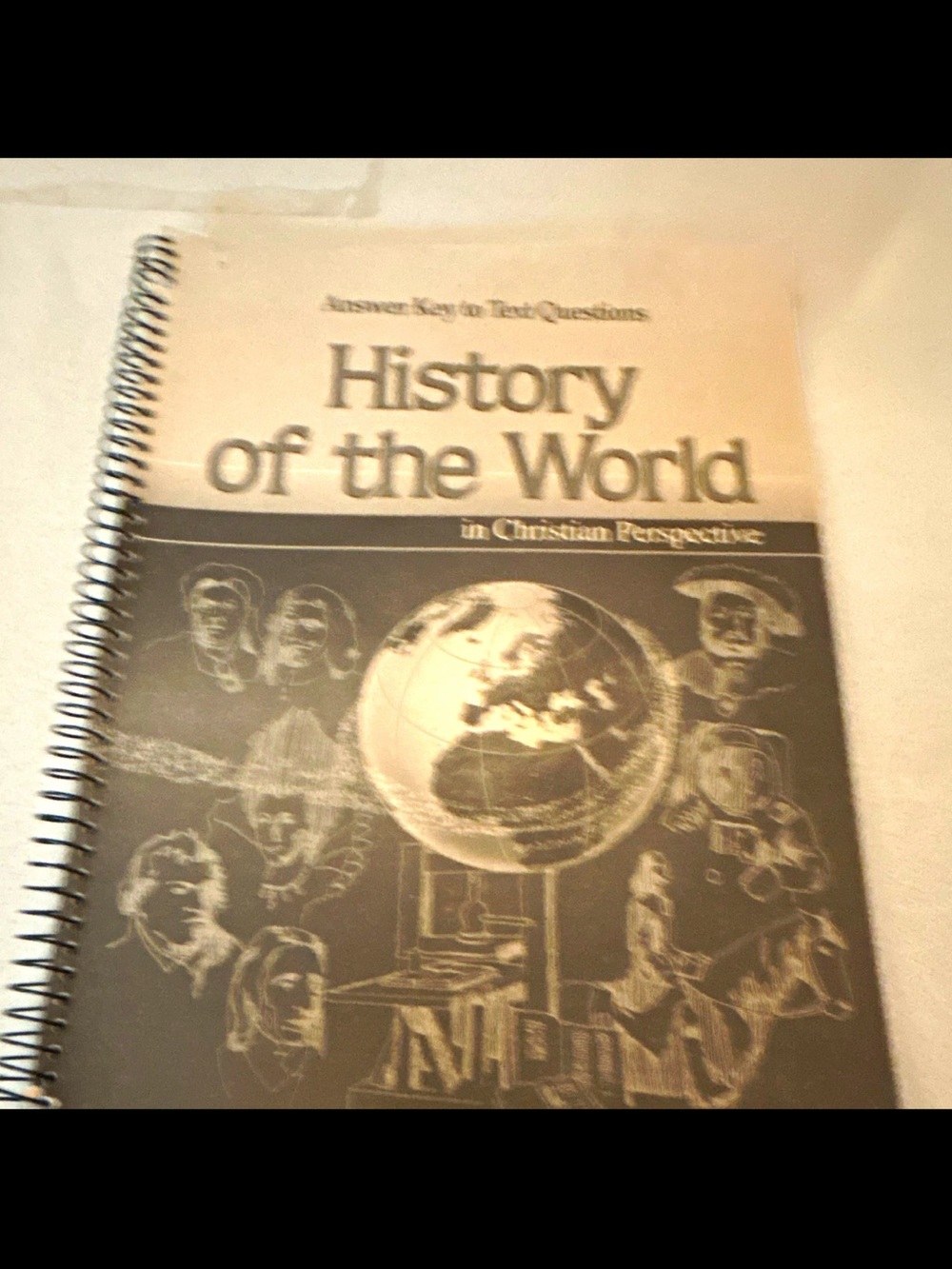 History of the World Answer Key Spiral Booklet - Cream and Black